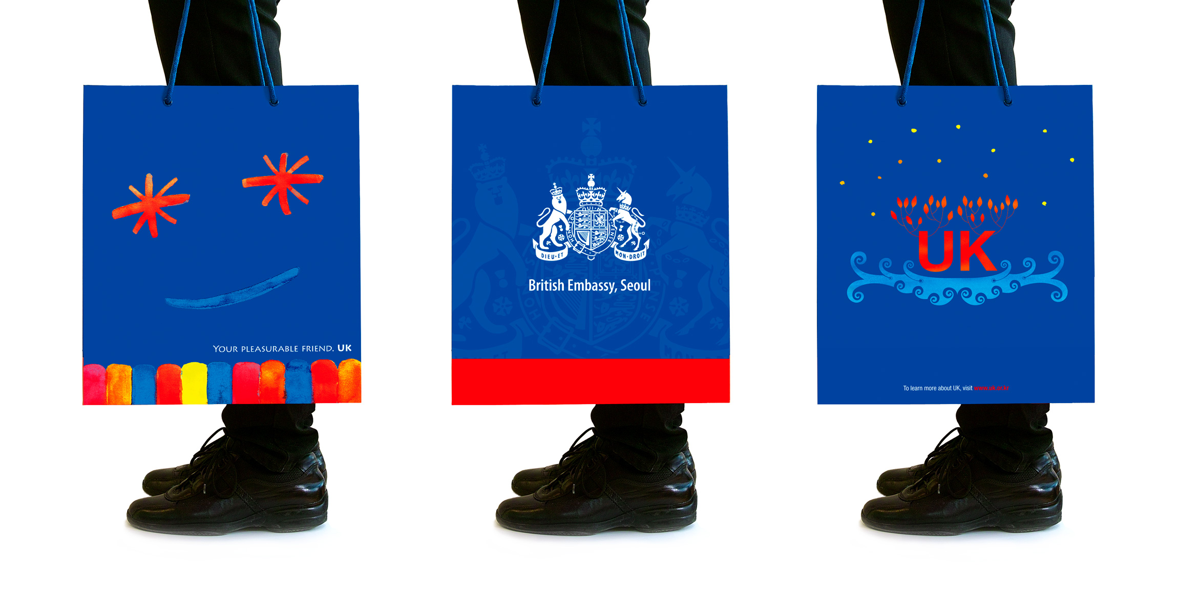 Paper bags design for British Embassy in Korea